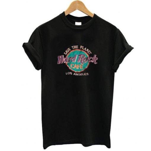 save the planet hard rock cafe los angeles t shirt FR05