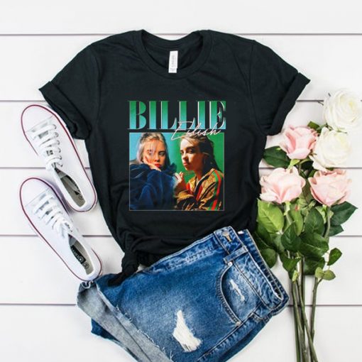 Billie Eilish 90s Vintage Black t shirt FR05