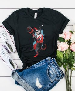 DC Comics Jenny Park Harley Cat Hot Topic Exclusive t shirt FR05