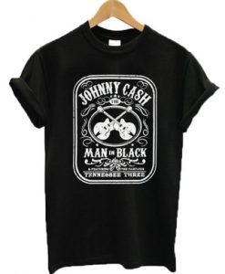 Johnny Cash The Man In Black Featuring The Fabulous Tennessee Three t shirt FR05
