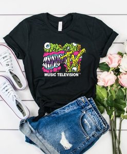 MTV Slime Monster Logo t shirt FR05