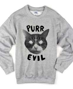 Purr Evil Satanic Cat sweatshirt FR05