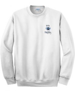 Bee Happy Pocket Print Sweatshirt FR05