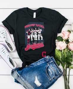 Cleveland Indians Dressed to Kill Navy t shirt FR05