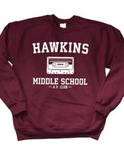 Hawkins Middle School AV Club Sweatshirt FR05