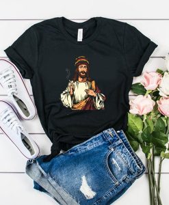Pot Smoking Jesus t shirt FR05