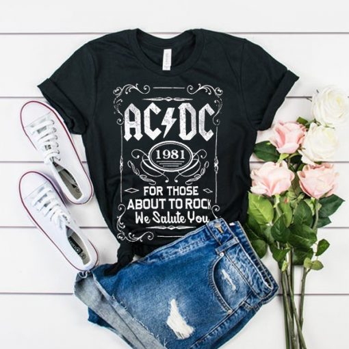 ACDC 1981 For Those About To Rock t shirt FR05