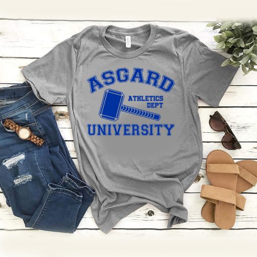 ASGARD UNIVERSITY T SHIRT - INSPIRED BY THOR LOKI AVENGERS FR05