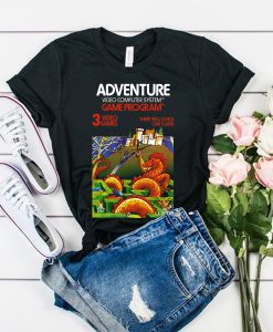 Adventure Atari 2600 Retro Vintage Video Game Box Art t shirt FR05