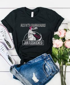 Mess with grammarsaurus and you’ll get Jurasskicked t shirt FR05