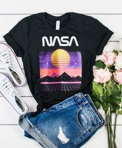 NASA Electro Landscape t shirt FR05