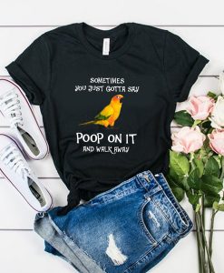 Poop On It Sun Conure Parrot t shirt FR05