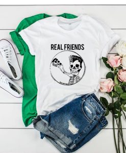 Real Friends Pizza Skeleton t shirt FR05