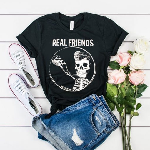 Real Friends Pizza Skeleton tshirt FR05