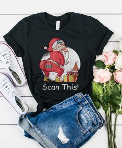 Santa Claus scan this t shirt FR05