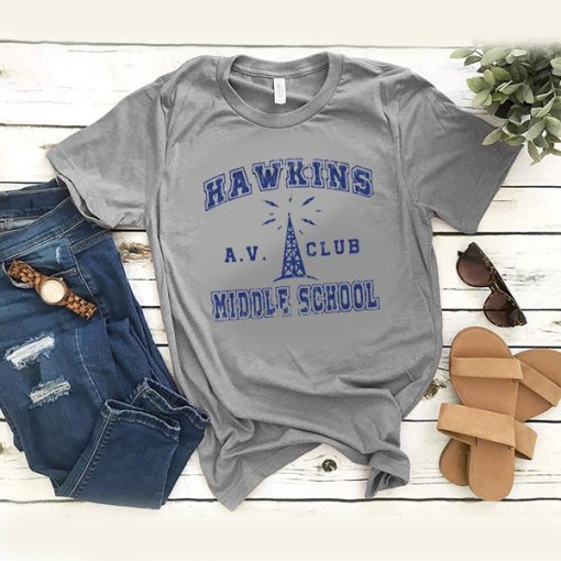 Stranger Things Hawkins Middle School t shirt FR05