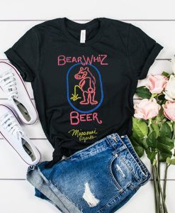 bear whiz beer t shirt FR05