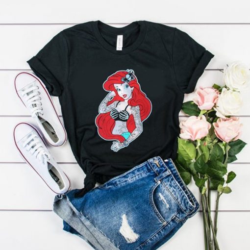 Ariel Daddy's Lil Mermaid Tattoo t shirt FR05