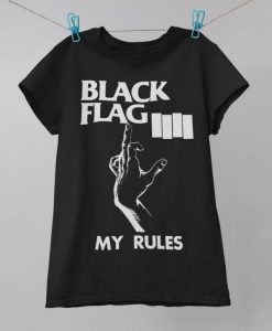 Black Flag My Rules Band t shirt FR05