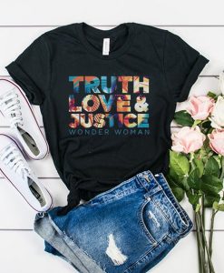 DC Comics Wonder Woman 1984 Truth Love And Justice t shirt FR05