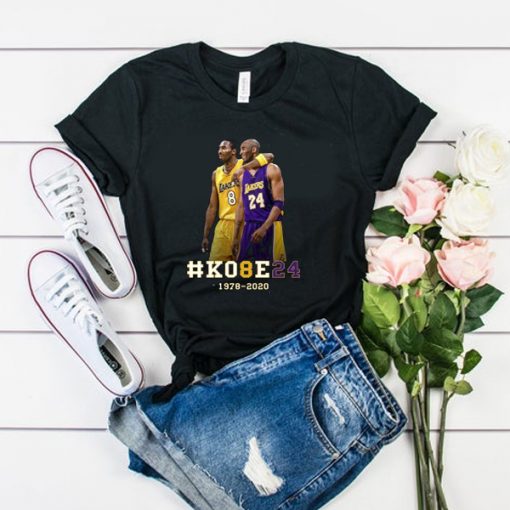 Kobe Bryant Basketball Tribute Los Angeles Number 24 8 t shirt FR05