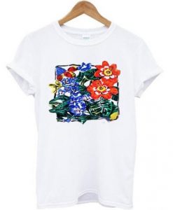 flower paint t shirt FR05