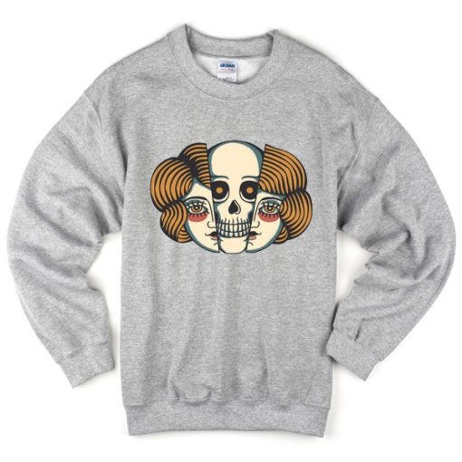 lady and skull sweatshirt FR05