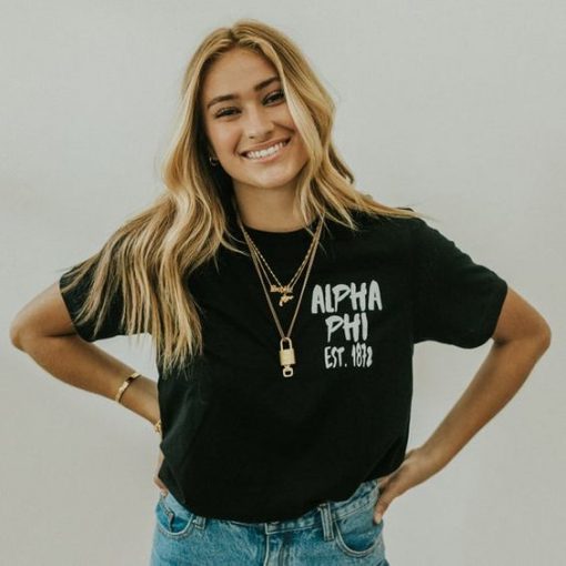 Alphaphi Est.1872 t shirt FR05