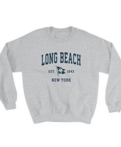Long Beach New York Sailing Anchor Boat Flag sweatshirt FR05