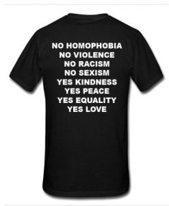 No Homophobia t shirt FR05