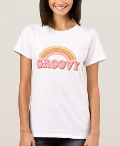 Vintage Groovy Rainbow t shirt FR05