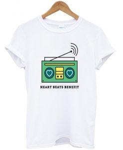 heart beats benefit t shirt FR05
