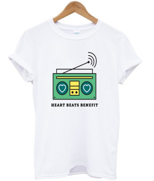 heart beats benefit t shirt FR05