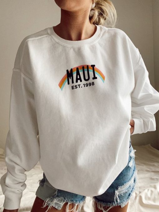 maui rainbow vintage sweatshirt FR05