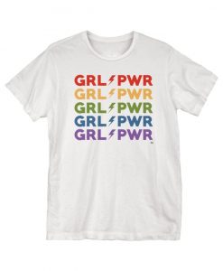 GRLPWR Lightening Rainbow t shirt FR05