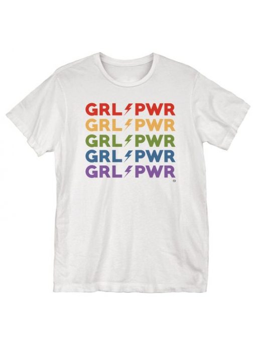 GRLPWR Lightening Rainbow t shirt FR05