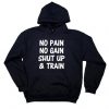 No Pain No Gain Shut Up And Train hoodie FR05
