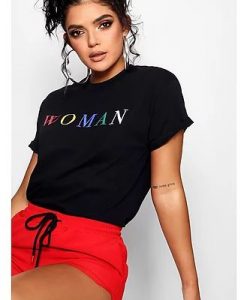 Woman Rainbow graphic t shirt FR05