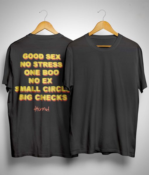 Good Sex No Stress One Boo No Ex Small Circle Big Checks t-shirt FR05