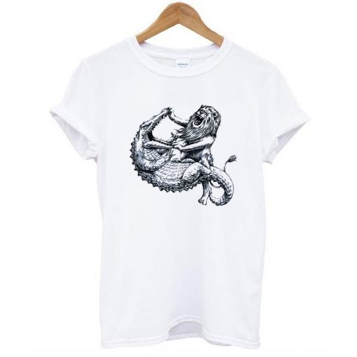Lion And Crocodile Fights t shirt FR05
