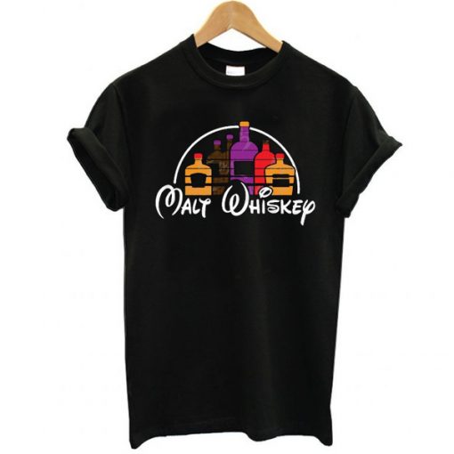 Malt Whiskey Not Walt Disney t shirt FR05