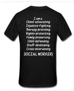 Social Worker t shirt back FR05