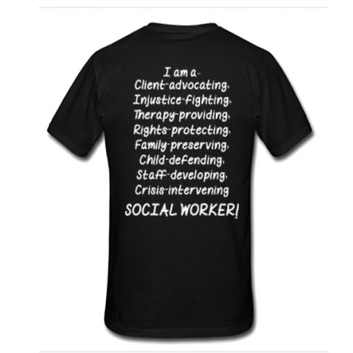 Social Worker t shirt back FR05