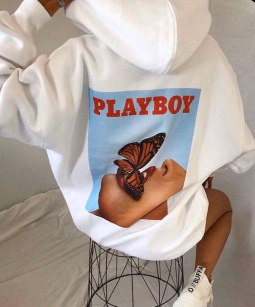Vintage Playboy butterflies hoodie back FR05