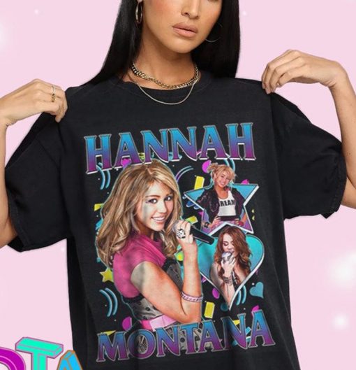 Hannah Montana - Miley Cyrus Rap Hip Hop Homage 90s t shirt