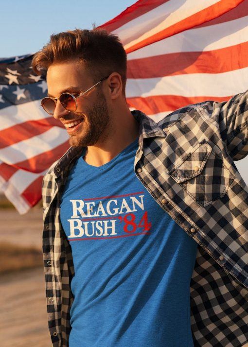 Reagan Bush 1984 t shirt FR05