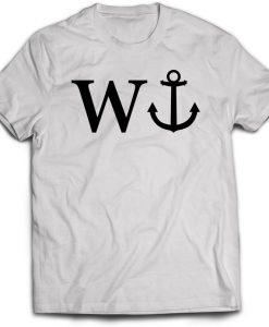 W And An Anchor Funny Joke Rude Novelty t shirt
