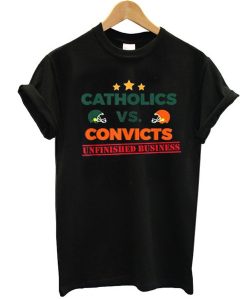 Catholics vs Convicts Football t shirt