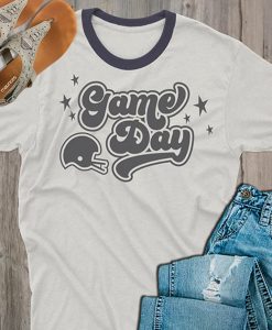 Game Day ringer t shirt, football t shirt