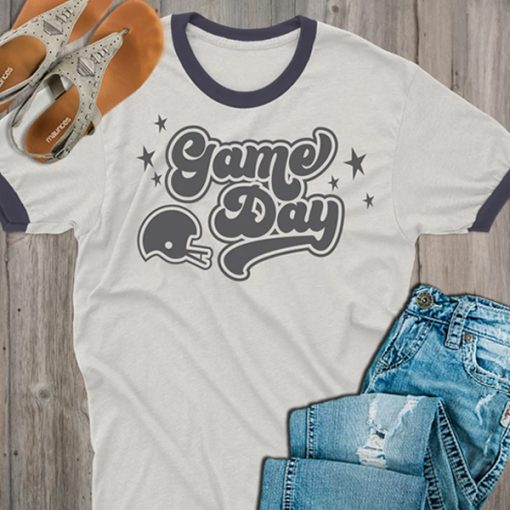 Game Day ringer t shirt, football t shirt